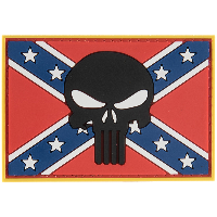 G-Force Confederate Battle Flag and Skull PVC Morale Patch