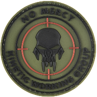 G-Force No Mercy Round PVC Morale Patch - OD GREEN