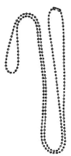 GI DOG TAG CHAINS - 2 PIECES BLACK GI DOG TAG CHAINS - 2 PIECES BLACK