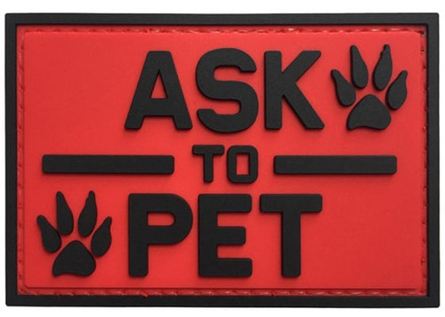 G-Force Ask To Pet PVC Morale Patch