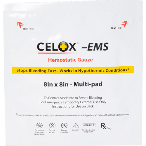 Celox EMS 8x8 in Hemostatic Gauze - Bleeding Control - View 1