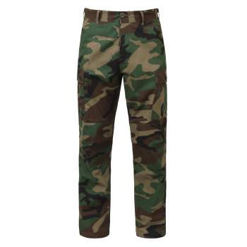 Rip-Stop Woodland Camo Tactical BDU Pants L 35"-39" - View 1
