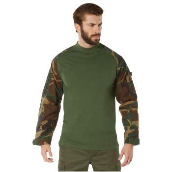 Woodland Camo Fire Retardant Combat Shirt XXL