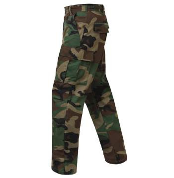 Rip-Stop Woodland Camo Tactical BDU Pants X-LARGE SHORT