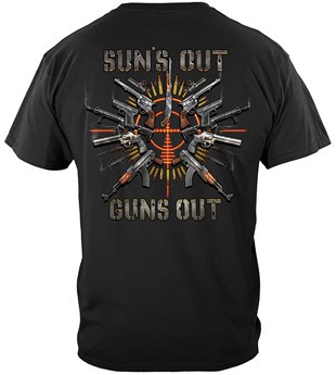 ERAZOR BITS Sun's Out Guns Out Shirt - Patriotic 2A Tee - View 1