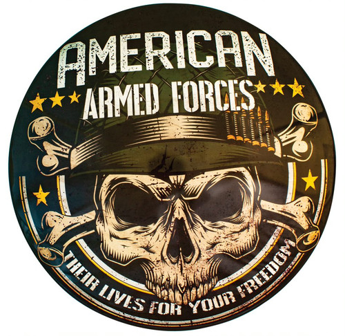 Erazor Bits American Armed Forces Sign - Military Pride