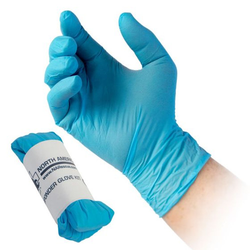 North American Rescue Blue Responder Gloves L 2PK - View 1