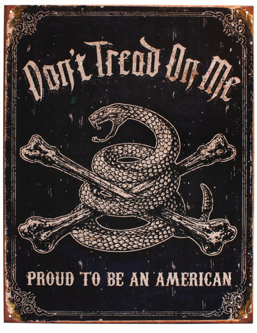 Don't Tread On Me Metal Sign - 16" x 12.5"