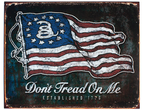 Don't Tread On Me Metal Sign - 16" x 12.5"