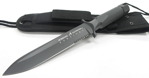 Schrade SCHF-1 Survival Knife - 7.5in High Carbon Blade