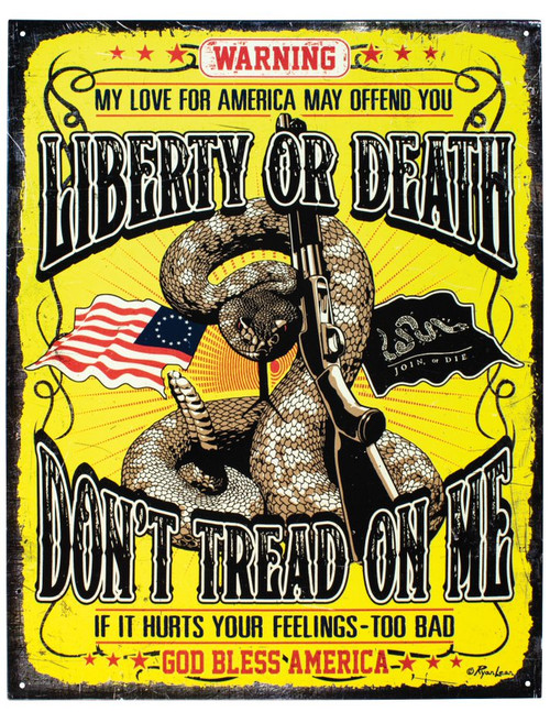 Liberty or Death Metal Sign - Patriotic Decor