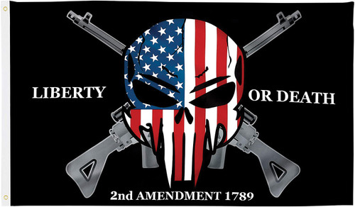 Liberty or Death Punisher Flag - Patriotic