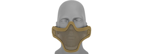 Lancer Tactical Metal Mesh Half Mask, Double Strap - View 1