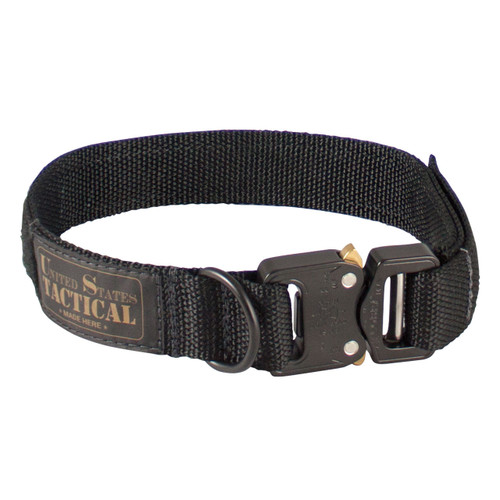 United States Tactical K9 Collar, Cobra Buckle, Black