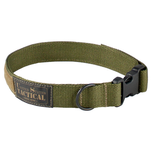 US Tactical K9 Collar - Cobra Buckle Olive Drab L