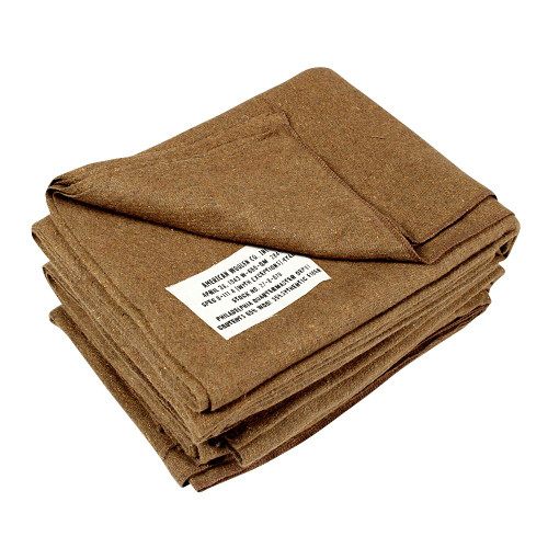 WWII US Style 65% Wool Blanket - Military Replica