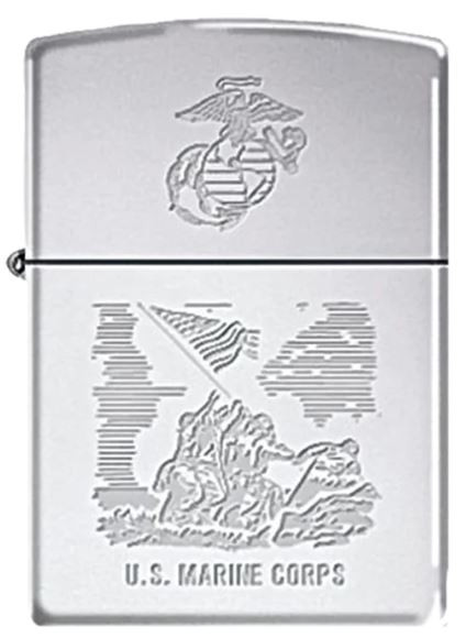 Zippo Marines Polished Chrome Lighter