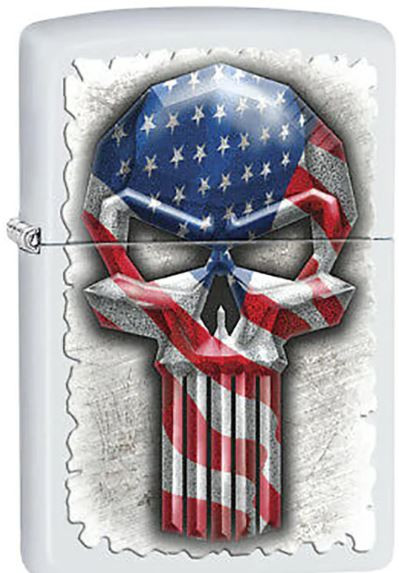Zippo Patriot Skull Lighter - Bold Edgy Design