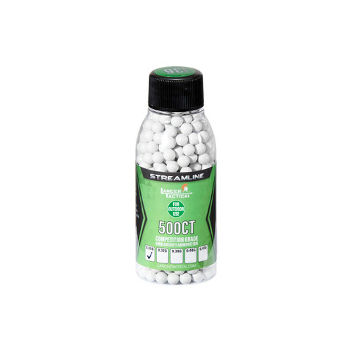 Lancer Tactical 500 Round Streamline Competition Grade Outdoor BBs 30G