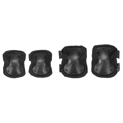 TACTICAL QUICK-RELEASE KNEE & ELBOW PAD SET Black