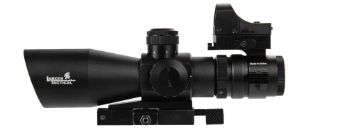 3-9X42 RED & GREEN ILLUMINATED LONG RANGE SCOPE W BACKUP RED DOT SIGHT
