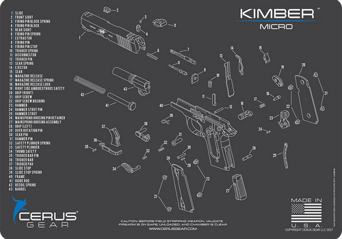 Kimber Micro Schematic Handgun Mat
