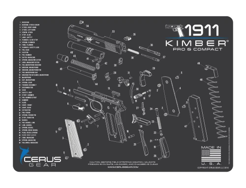 Kimber Compact & Pro Schematic Handgun Mat