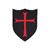 Knights Templar Crusaders Cross PVC Patch (Color: Black and Red)