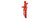 Lancer Tactical Skeletonized AEG Trigger - Red - View 2