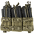 Lancer Tactical Adaptive Hook and Loop Triple Dual Mag Pouch - OD GREEN
