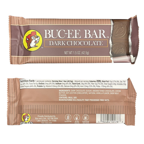 Buc-ee's Chocolate Buc-ee Bar | 1.5oz | Dark Chocolate