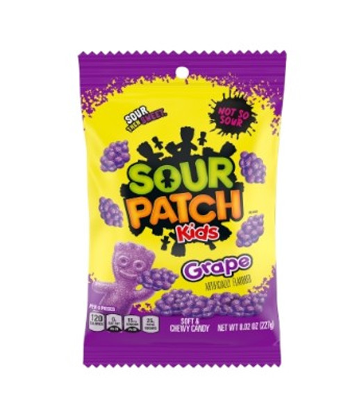Sour Patch Kids Gummies | Grape | 8oz | USA