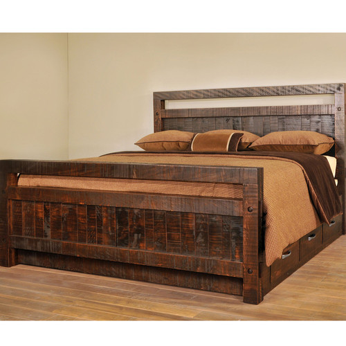 Amish Handcrafted Timber Bed With Drawers