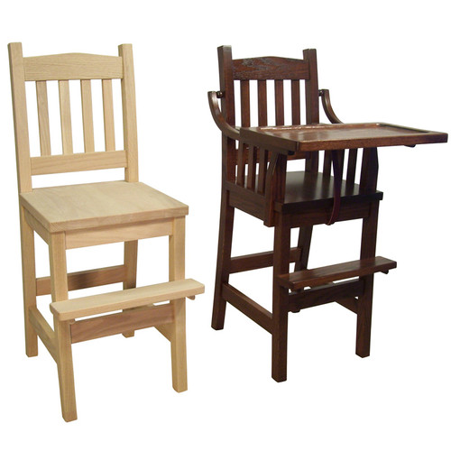 Amish Handcrafted #88 Mission Youth Chair and #89 Mission High Chair