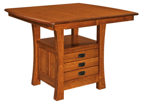 Amish Handcrafted Arts & Crafts Cabinet Table