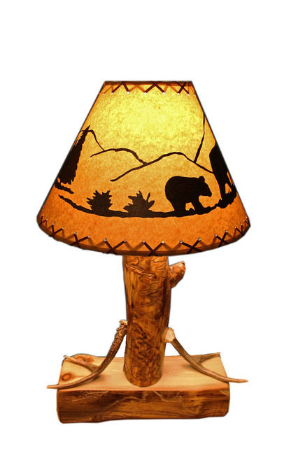 Aspen Table Lamp With Antlers