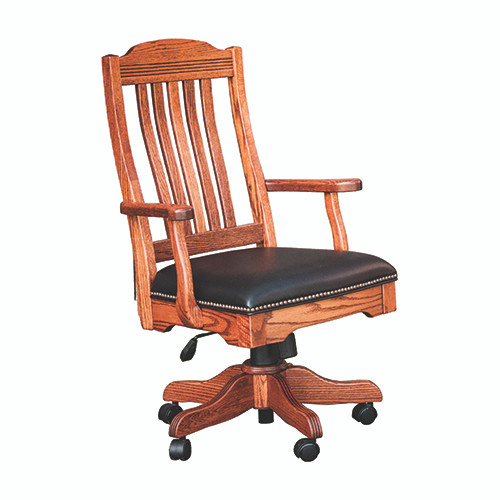 Amish Handcrafted Royal Desk Arm Chair