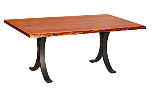 Amish Handcrafted Live Edge Walnut Dining Table