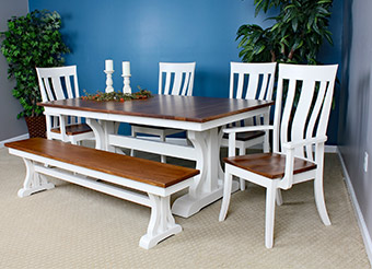 Wooden Dining Table and Charis Set