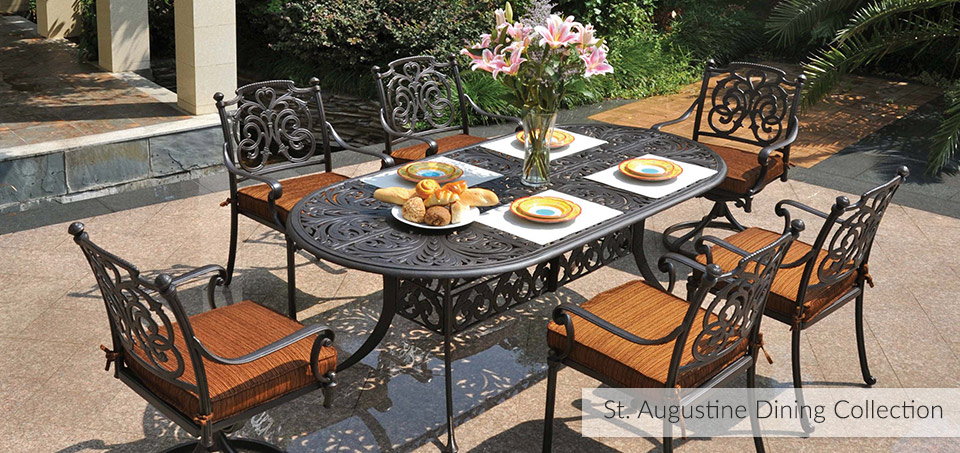 St. Augustine Cast Aluminum Outdoor Dining Collection