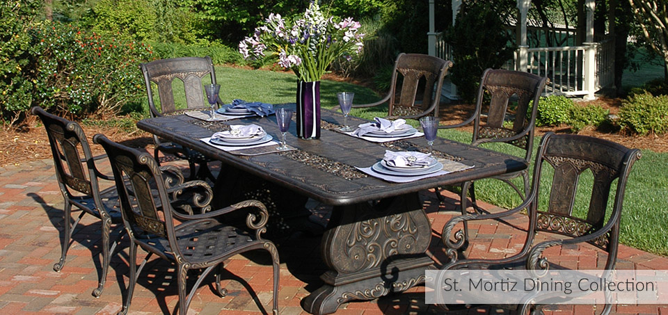 St. Mortiz Cast Aluminum Outdoor Dining Collection