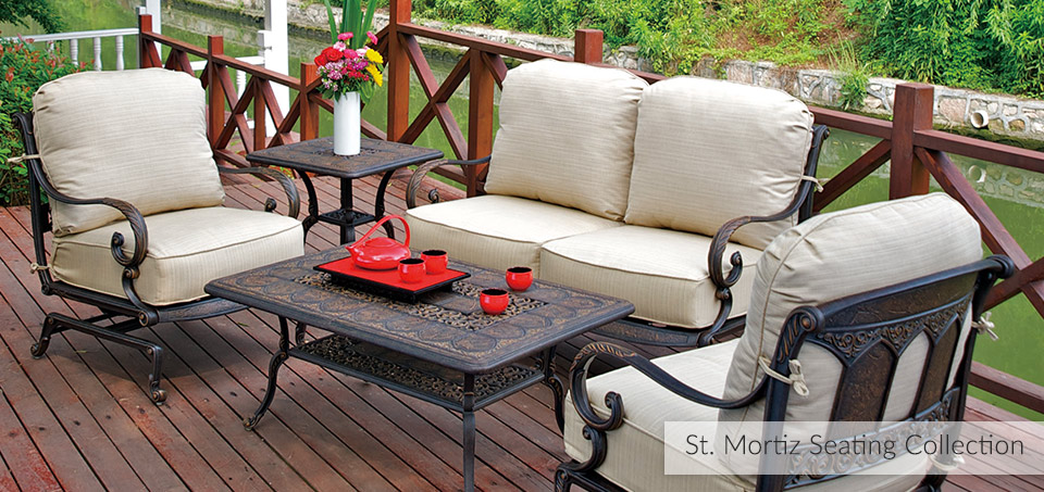 St. Mortiz Cast Aluminum Outdoor Dining Collection