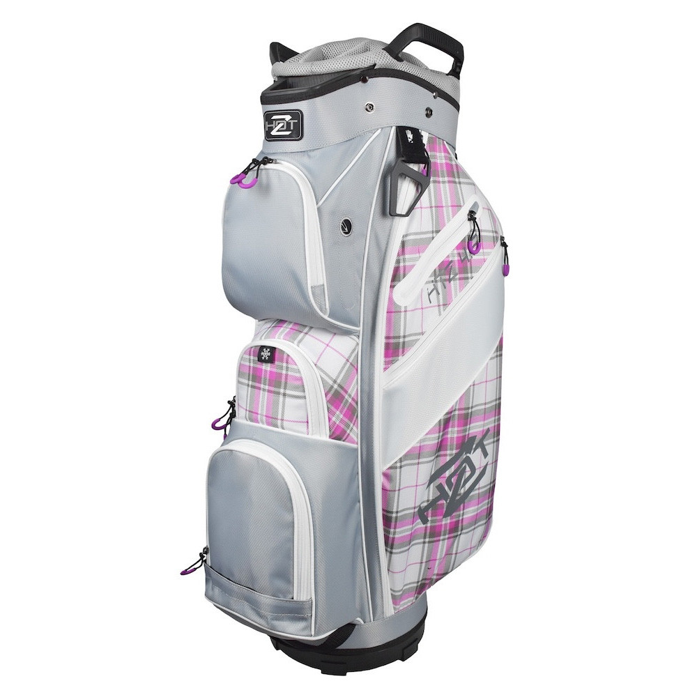 Ladies 4.5 Cart Bag Pink Plaid