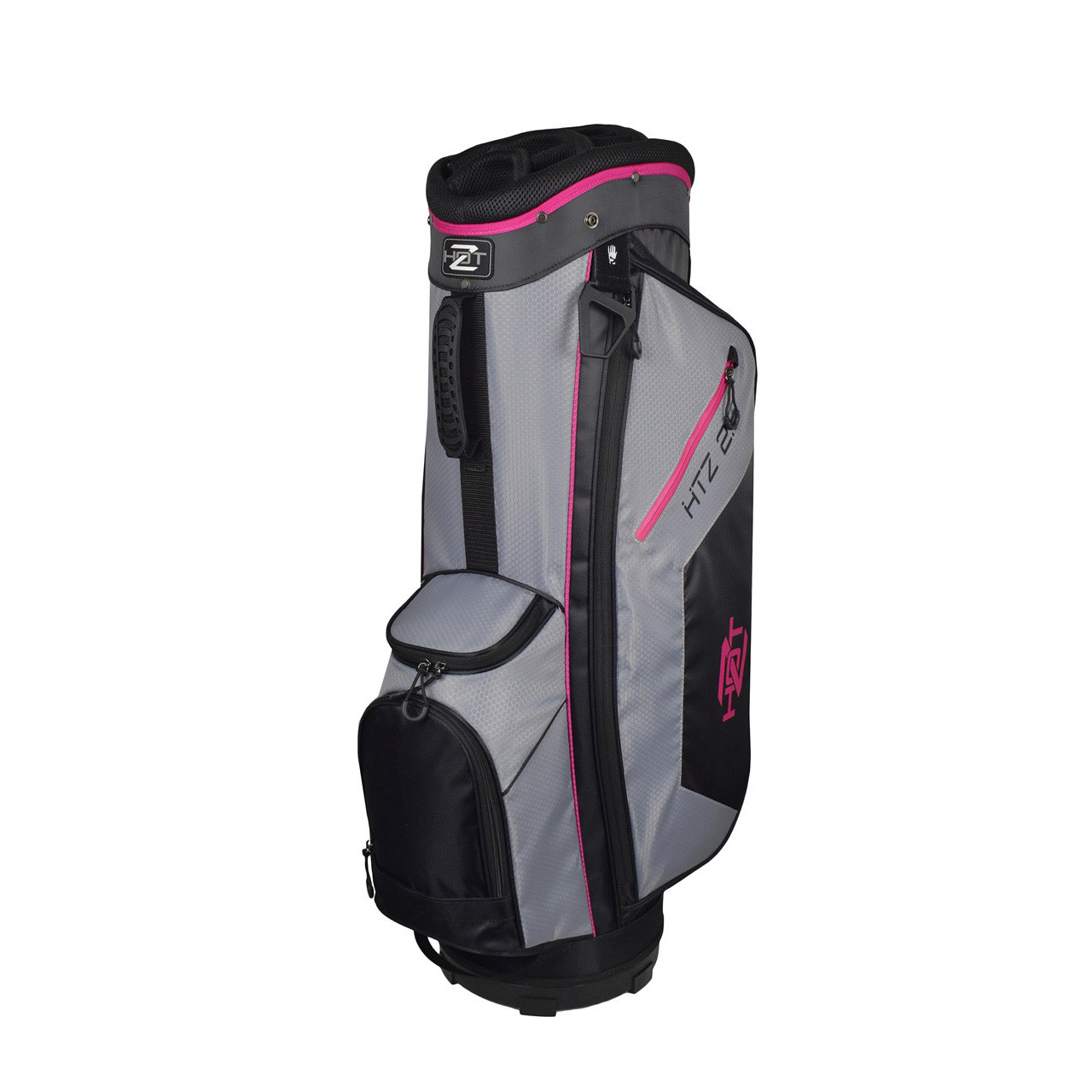 Ladies 2.5 Cart Bag Black/Grey/Pink - Hot-Z Golf