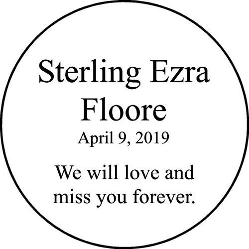 Personalized Engraved Pet Memorial  Stone 11" Sterling Ezra Floore