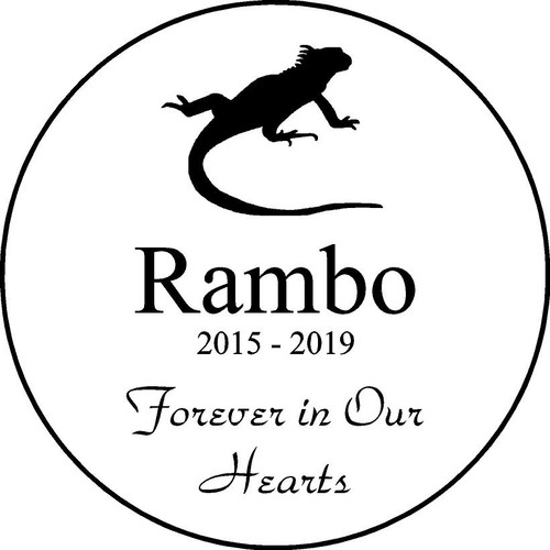 Personalized Engraved Memorial  Stone 11" Rambo_cusotm