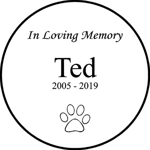 Personalized Engraved Memorial  Stone 11" Ted_custom