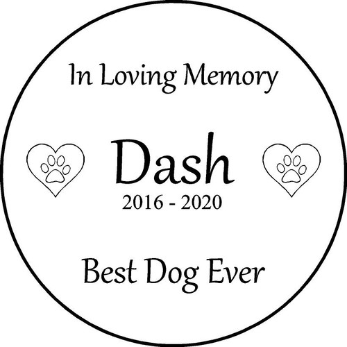 Copy of Personalized Engraved Memorial  Stone 11" Dash_custom