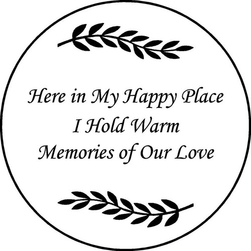 Personalized Engraved Memorial  Stone 11"  Here in My Happy Place