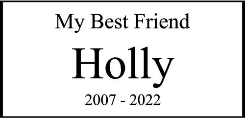  Personalized Engraved Memorial  Stone 11.5 x 5.5"  Holly_custom.jpg